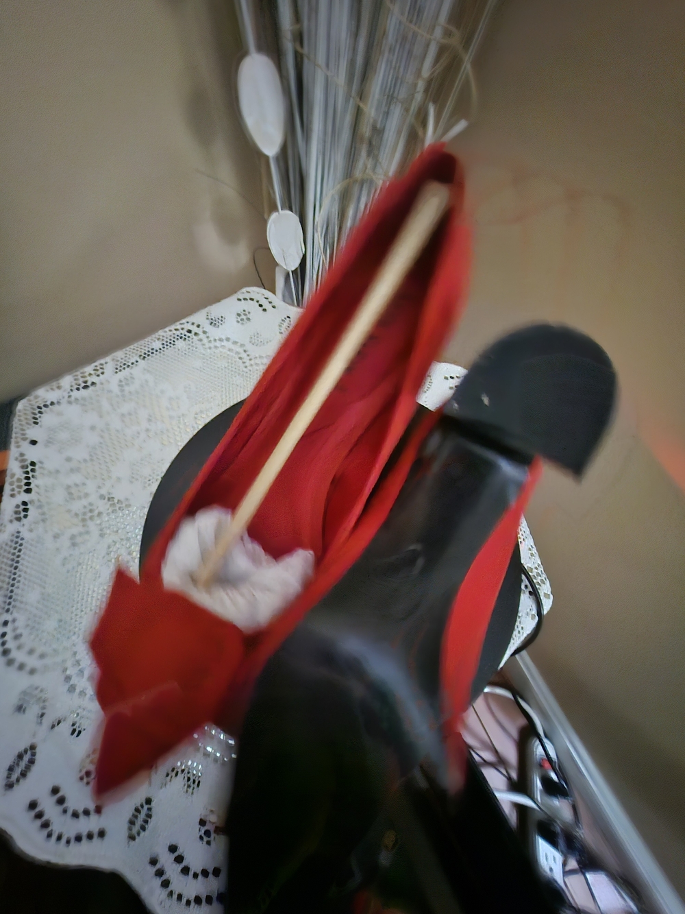 ๐๐Womens Anne Klein Red/Taupe Pointed-Toe Buckle Pumps 3" Heels-Size 10-โค๏ธ๐ฉท - Picture 6 of 11